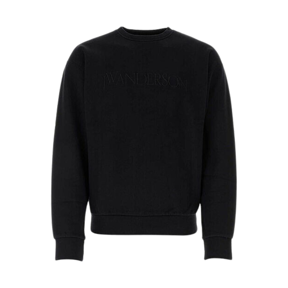 JW 앤더슨 로고 자수 코튼 스웨트셔츠 블랙(JW Anderson Logo Embroidered Cotton Sweatshirt Black)