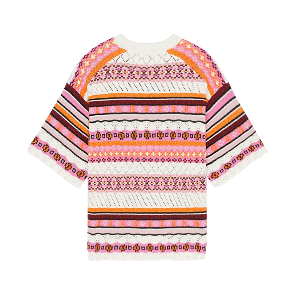 (W) 겐조 페어 아일 오버사이즈 점퍼 로즈((W) Kenzo Fair Isle Oversized Jumper Rose) - 2