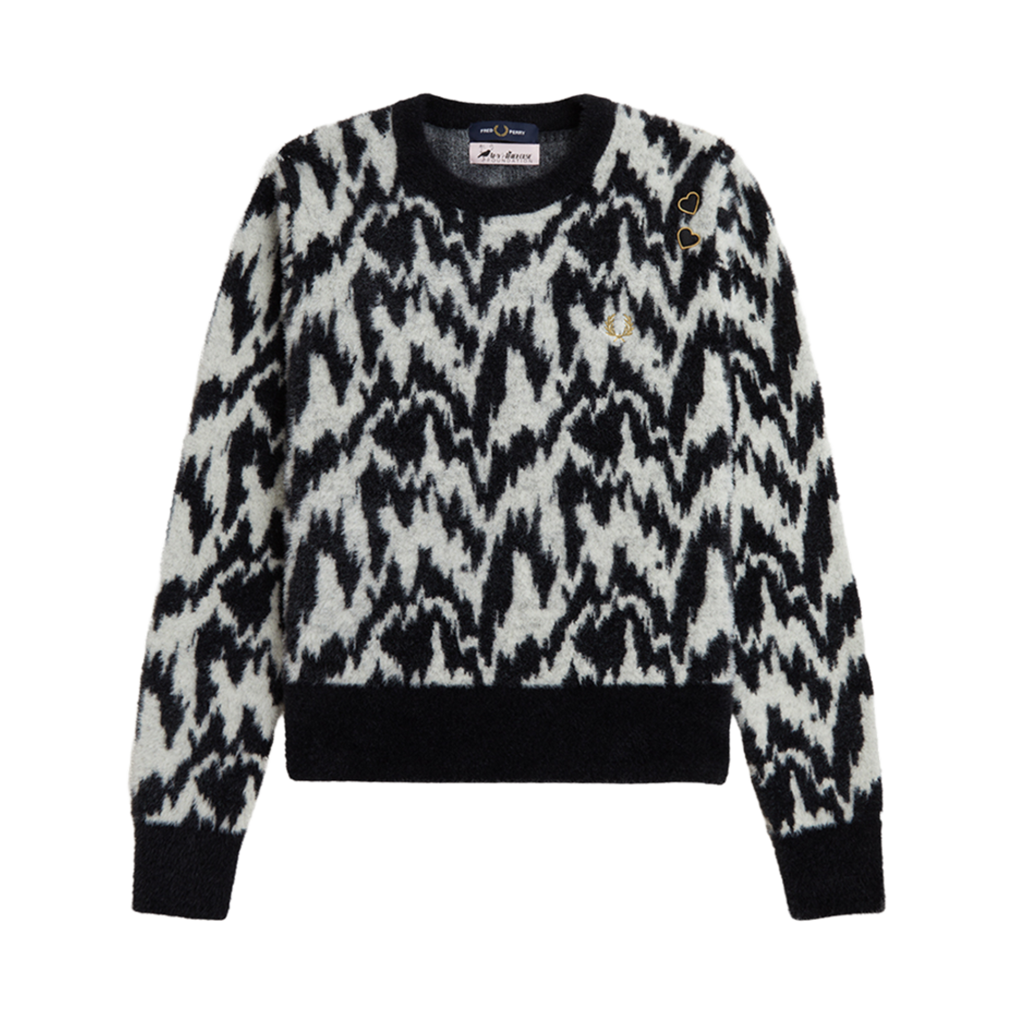 프레드페리 X 에이미와인하우스 애니멀 자카드 니트 에크루(Fred Perry X Amy Winehouse Animal Jacquard Knit Ecru)