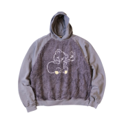 Kapital 30 Fleece x Fur Grizzly Hood Sweatshirt Purple