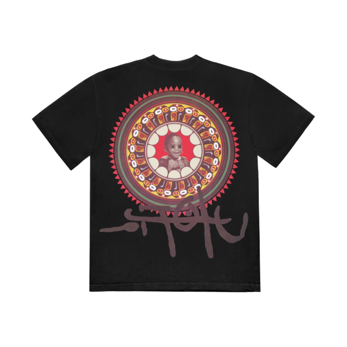트래비스 스캇 x 카우스 티셔츠 2 블랙(Travis Scott Utopia x KAWS T-Shirt II Black) - 1