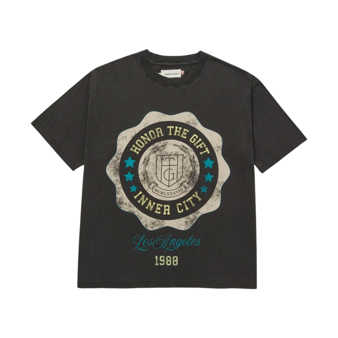 오너더기프트 HTG 씰 로고 티 블랙(Honor the Gift HTG Seal Logo Tee Black)