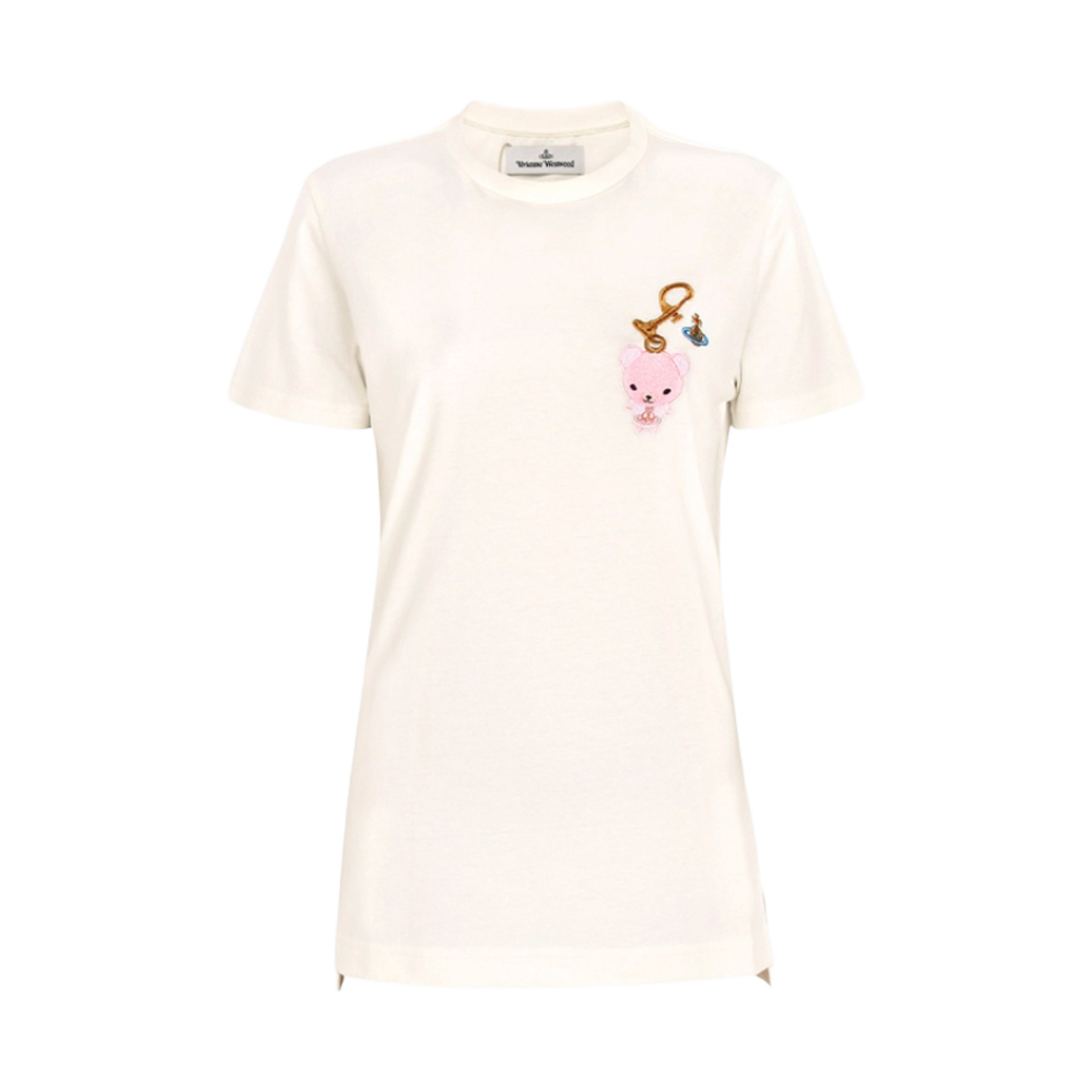 3G010028-J001M-A407 (W) Vivienne Westwood Bear Organic Jersey T-Shirt White