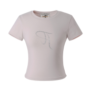 (W) Threetimes Jewel T-Shirt Pink