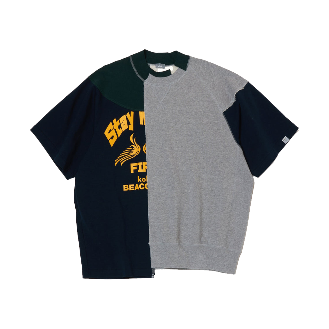 컬러비콘 25SBM-T10236 컴바인드 SS 스웨트 네이비 - 25SS(Kolor Beacon 25SBM-T10236 Combined SS Sweat Navy - 25SS)