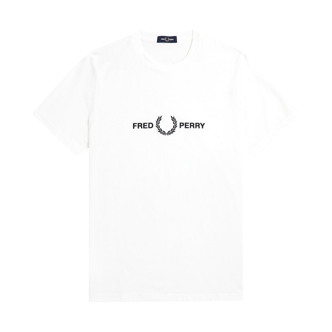 프레드페리 엠브로이더드 티셔츠 화이트