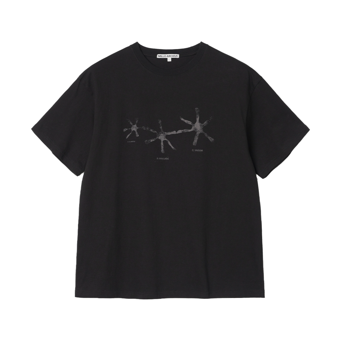 밀로 아카이브 크레센도 페이디드 티셔츠 블랙