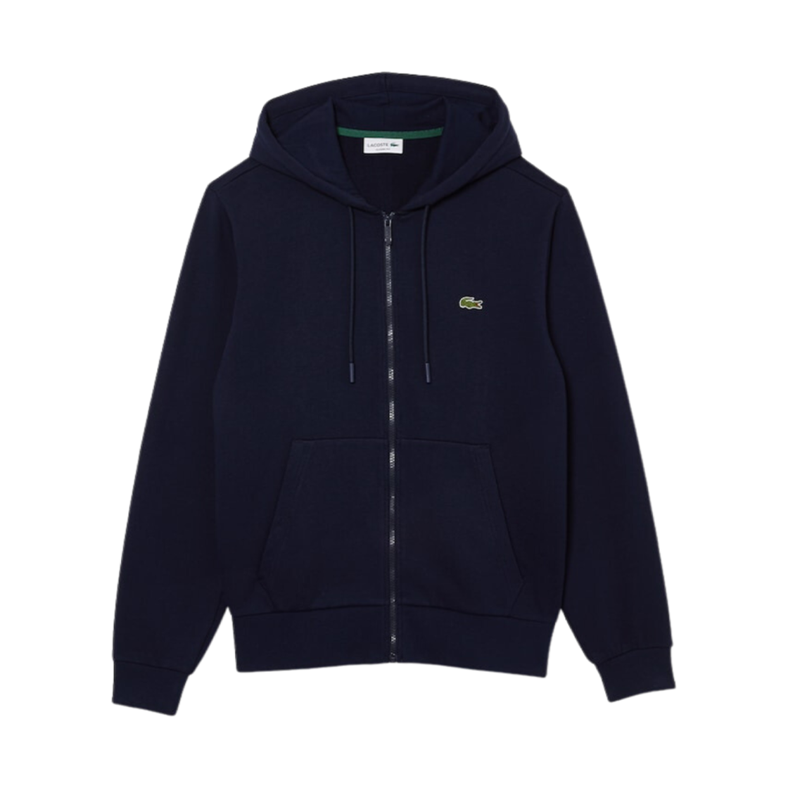 라코스테 오가닉 코튼 집업 스웨트셔츠 네이비 블루(Lacoste Organic Cotton Zip-Up Sweatshirt Navy Blue)