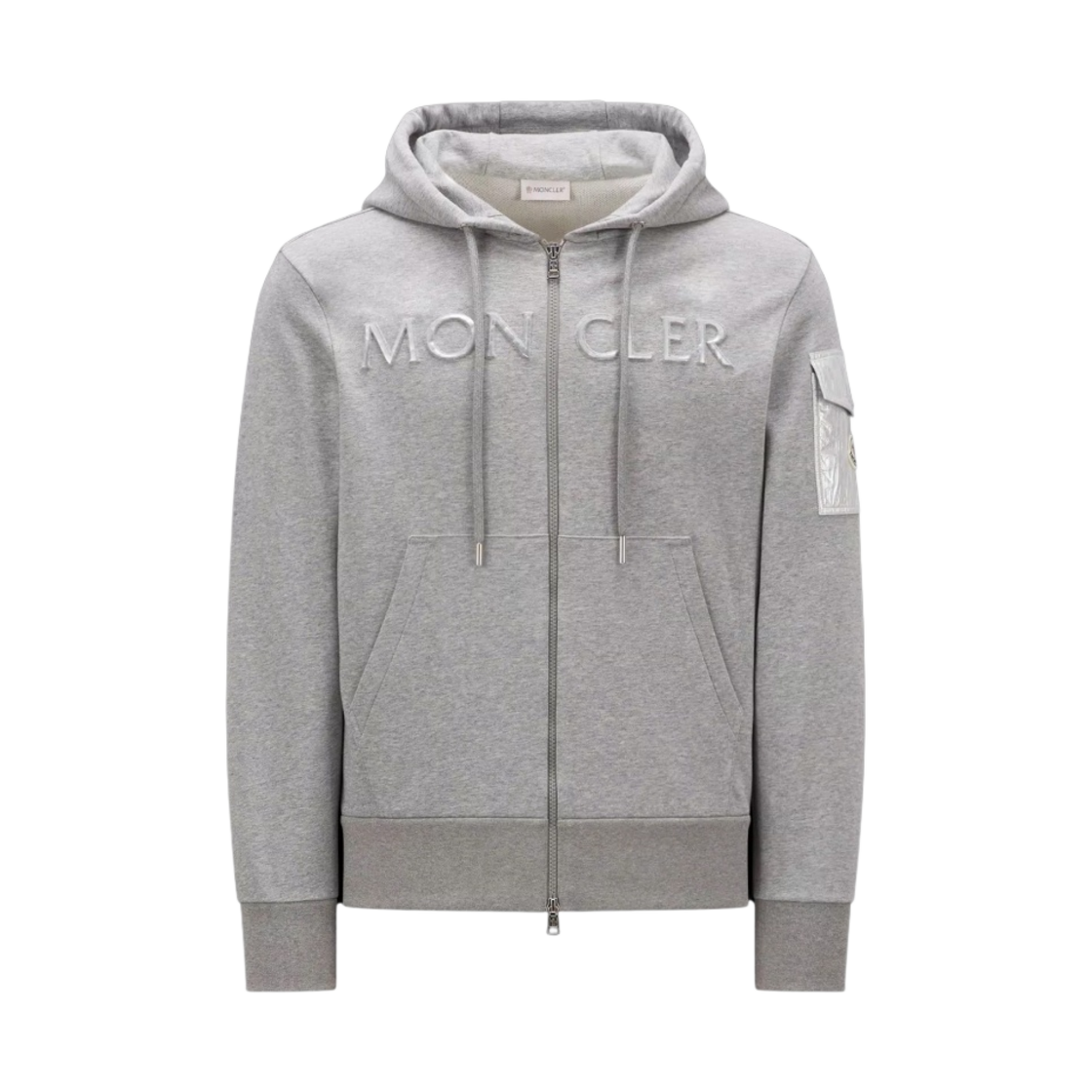 몽클레르 엠보스 로고 후드 그레이 - 23FW(Moncler Embossed Logo Hoodie Gray - 23FW) - 1