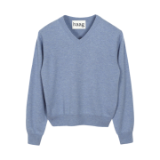 (W) Haag A Basic V-Sweater Multi-Blue