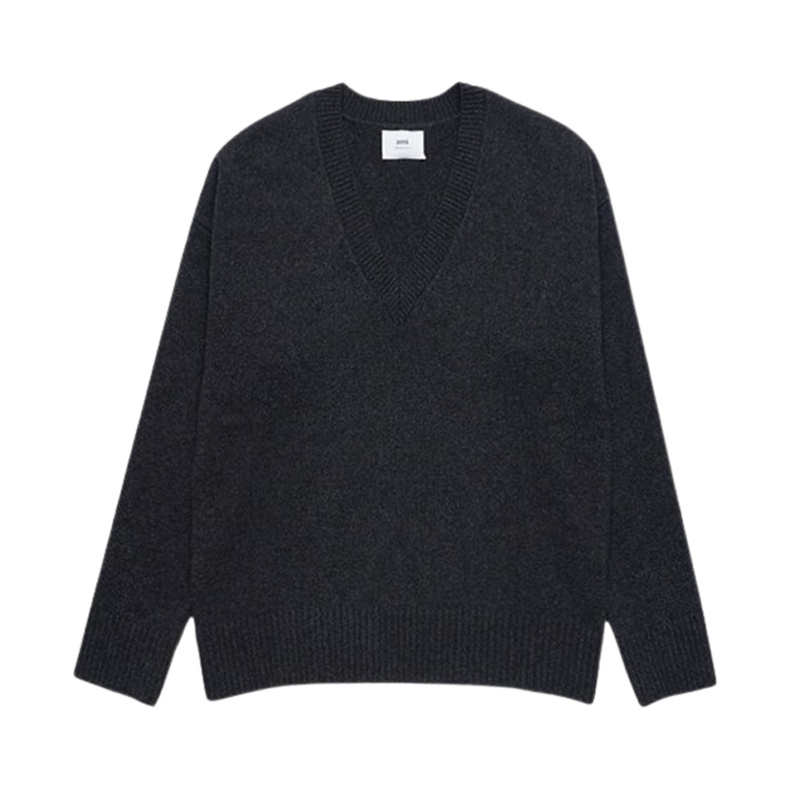 UKS210-KN0028-055 AMI Wool Cashmere Sweater Heather Grey