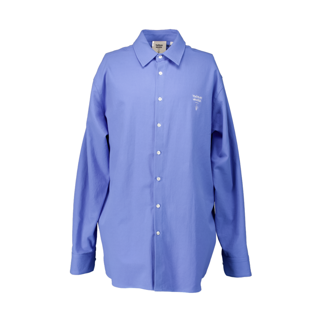 TU24SH3BU Temporary Universe Long Sleeve Oversize Shirts Blue