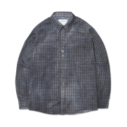 NOMANUAL Overdyed Check Shirt Charcoal