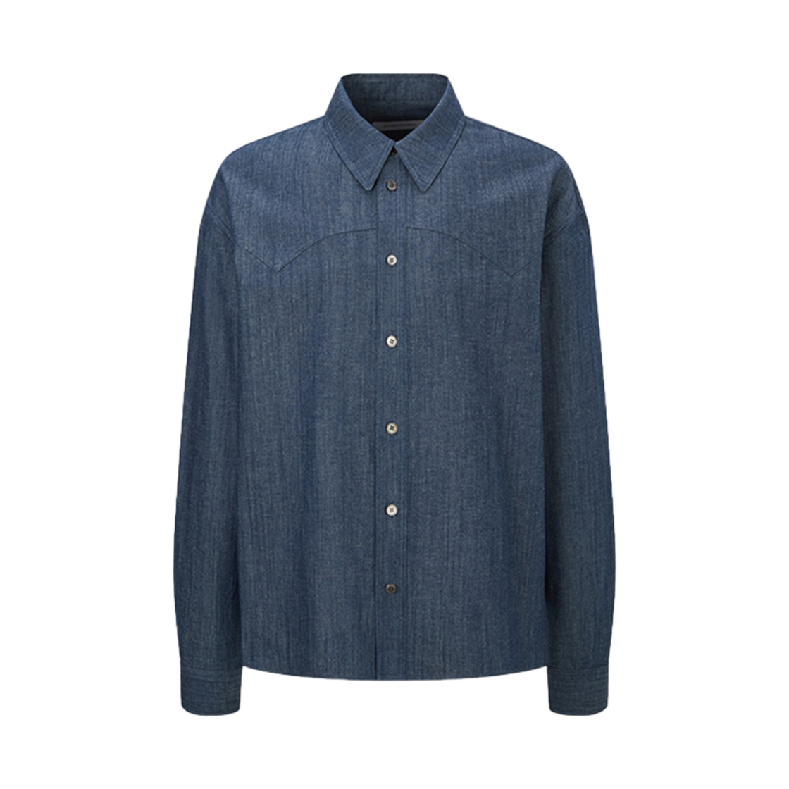 LH2511SH006EBL Le17Septembre Western Yoke Denim Shirt Blue
