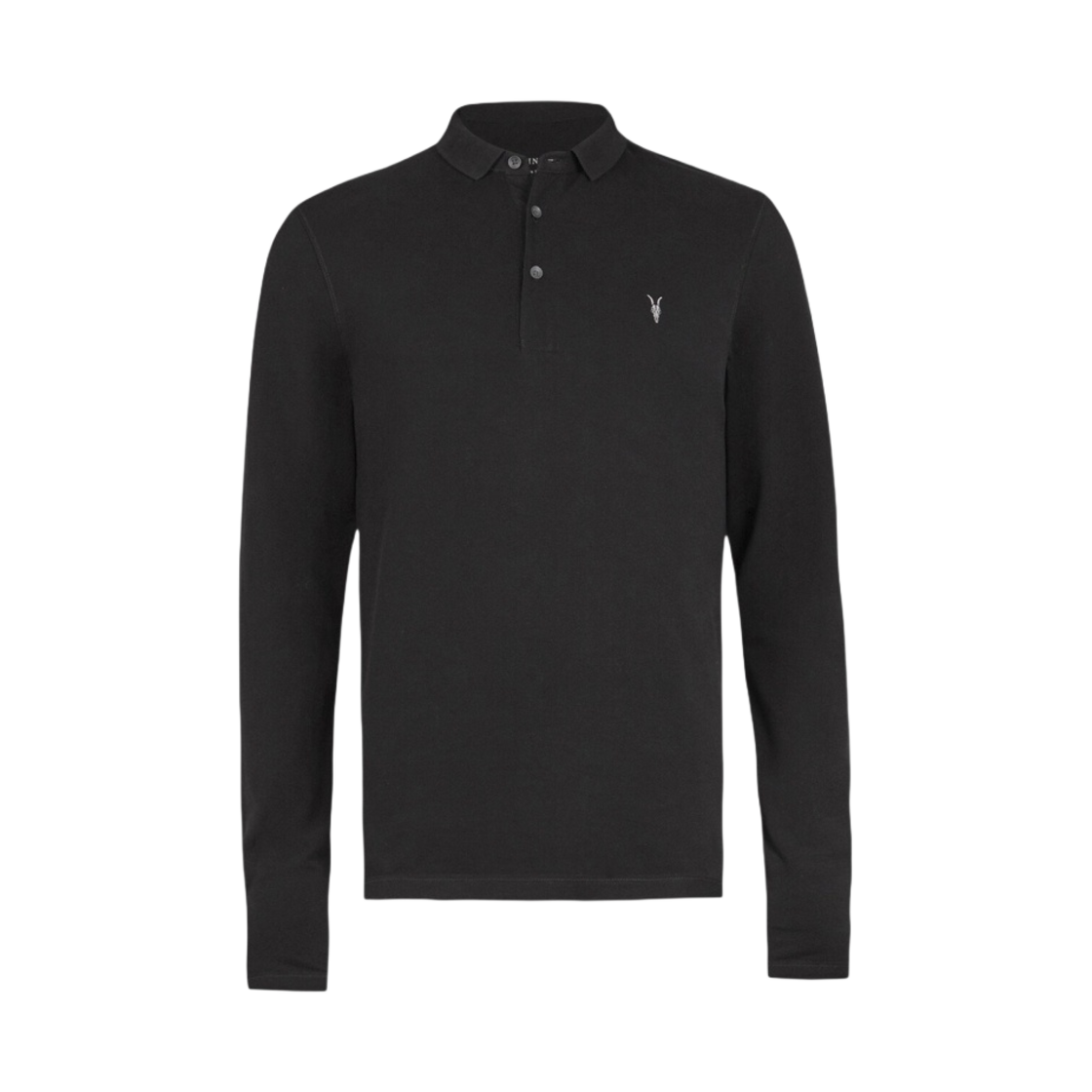 올 세인츠 리폼 롱 슬리브 폴로 셔츠 블랙(All Saints Reform Long Sleeve Polo Shirt Black)
