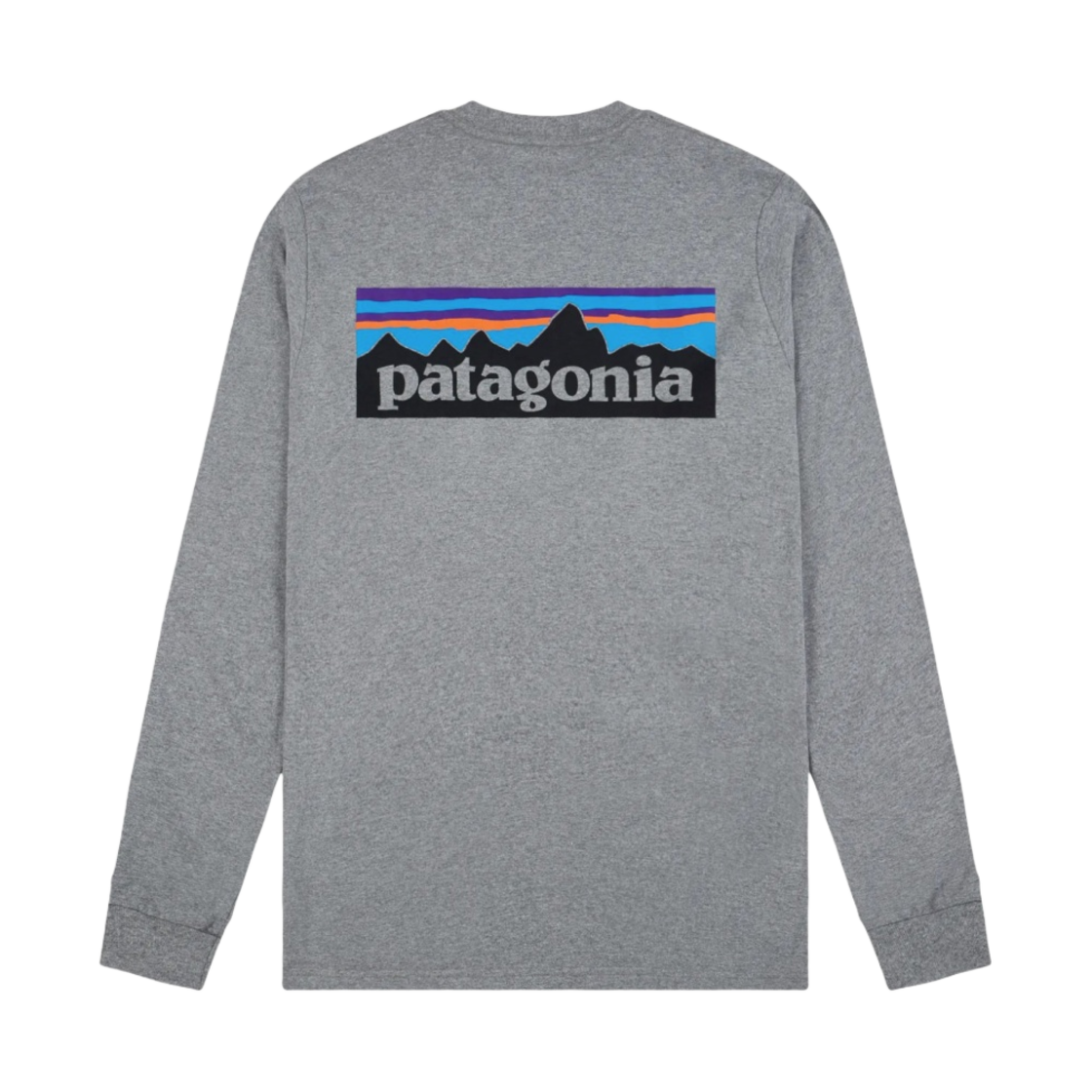 38518 Patagonia P-6 Logo Responsibili-Tee L/S Gravel Heather