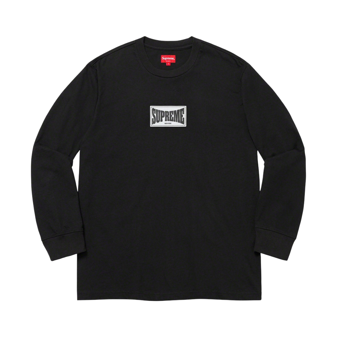 슈프림 우븐 라벨 롱슬리브 탑 블랙 - 20FW(Supreme Woven Label L/S Top Black - 20FW) - 1
