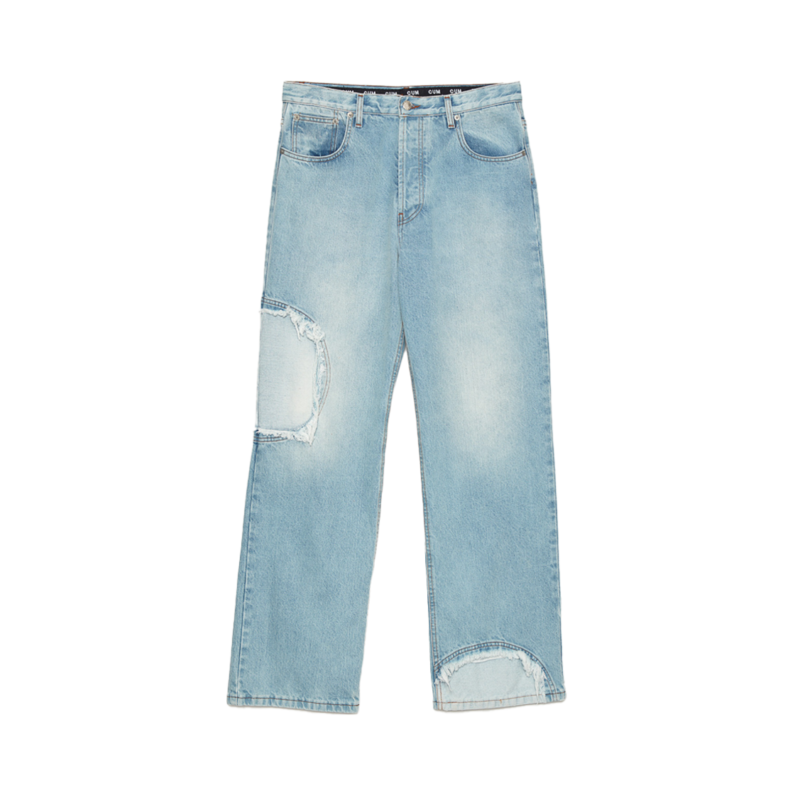 KM5BPADEC01LB Edward Cuming Denim Circle Window Jean Light Blue Wash - 25SS