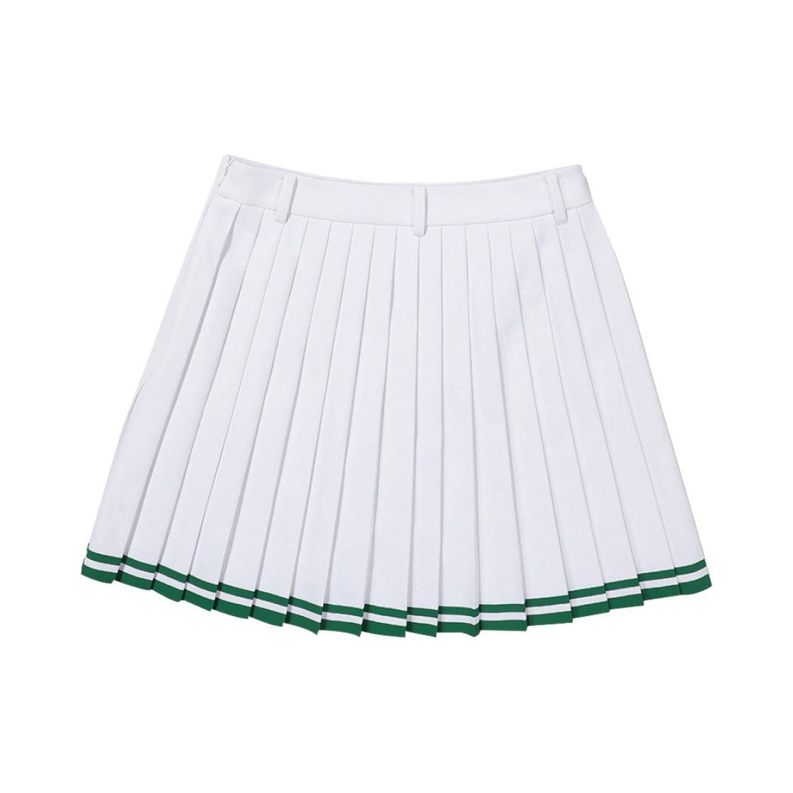 (W) 말본 골프 컬러 라인 플리츠 스커트 오프 화이트((W) Malbon Golf Color Line Pleats Skirt Off White) - 2