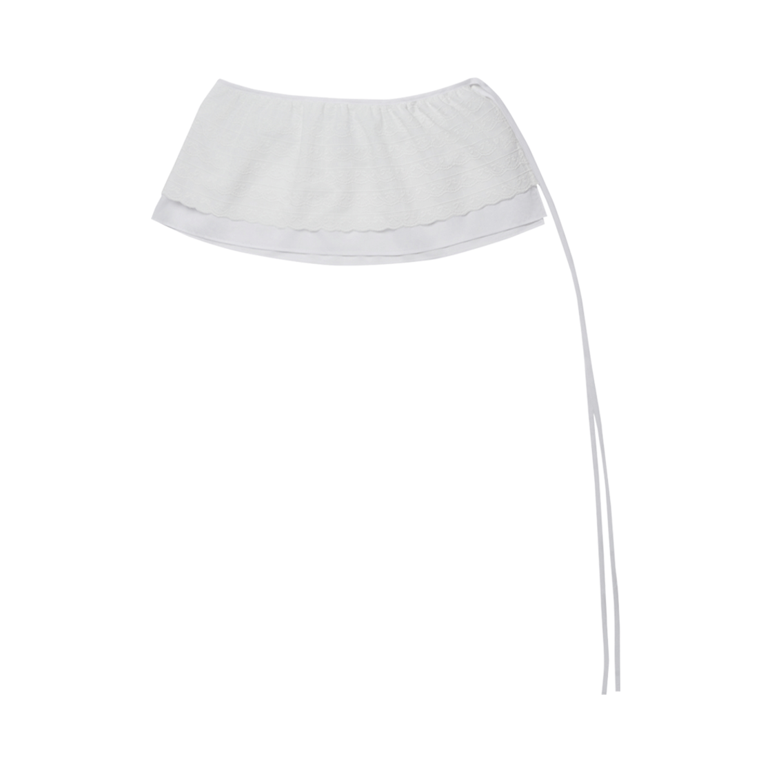 S43436 FAD Layered Wrap Skirt Ivory