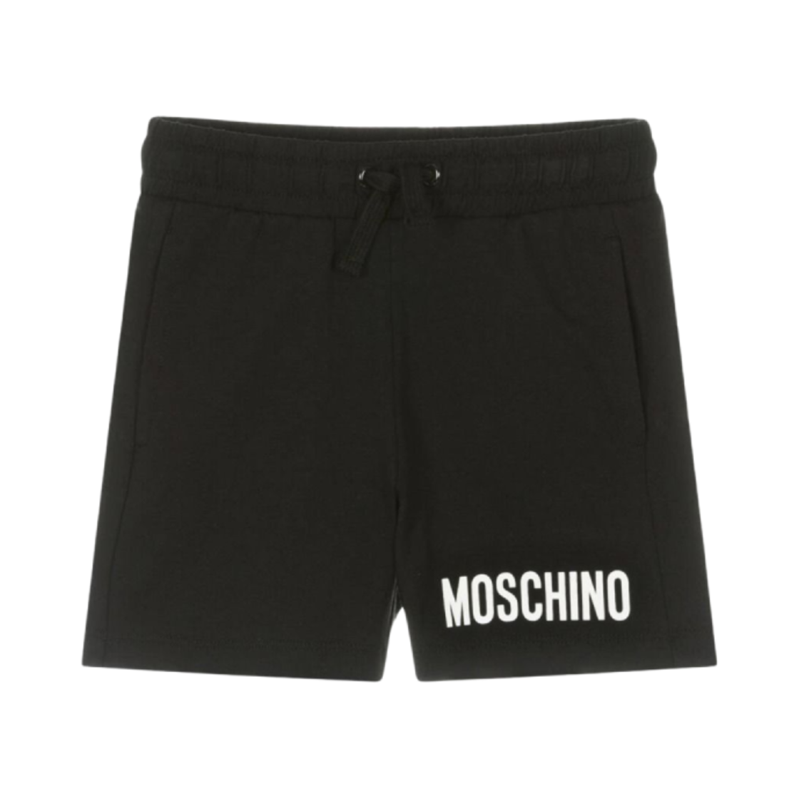 HRQ002LBA1060100 (Kids) Moschino Cotton Jersey Shorts Black