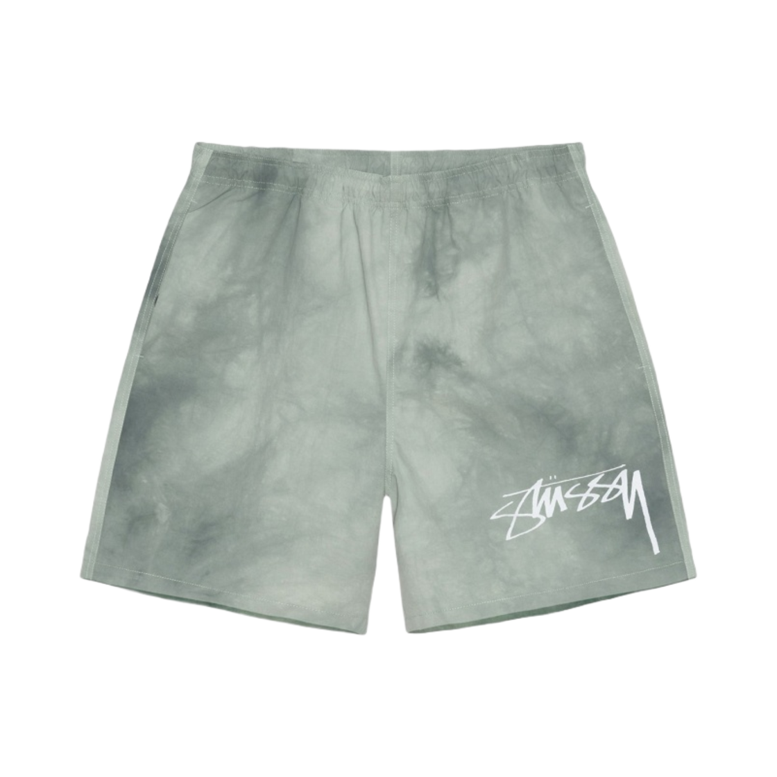 112316 Stussy Wave Dye Nylon Shorts Sage - 대표 이미지 #1