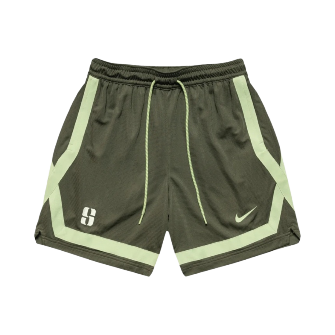나이키 사브리나 드라이핏 베스킷볼 쇼츠 카고 카키 허니듀 - 아시아(Nike Sabrina Dri-Fit Basketball Shorts Cargo Khaki Honeydew - Asia)