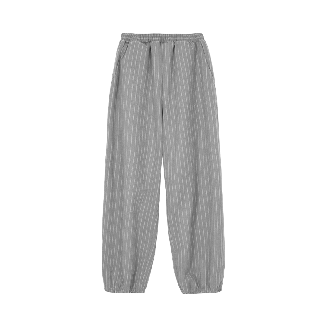 HN24W6 Hono Report Easy Big Pants Oat Stripe