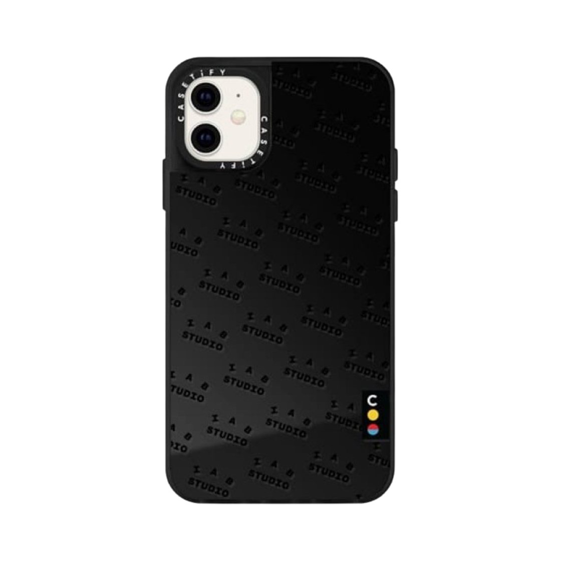 케이스티파이 x 아이앱 스튜디오 아이폰 블랙 모노그램 로고 미러 케이스 블랙(Casetify x IAB Studio iPhone Black Monogram Logo Mirror Case Black) - 3