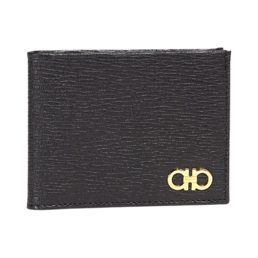 66A066-685988 Ferragamo ID Window Gancini Wallet Black