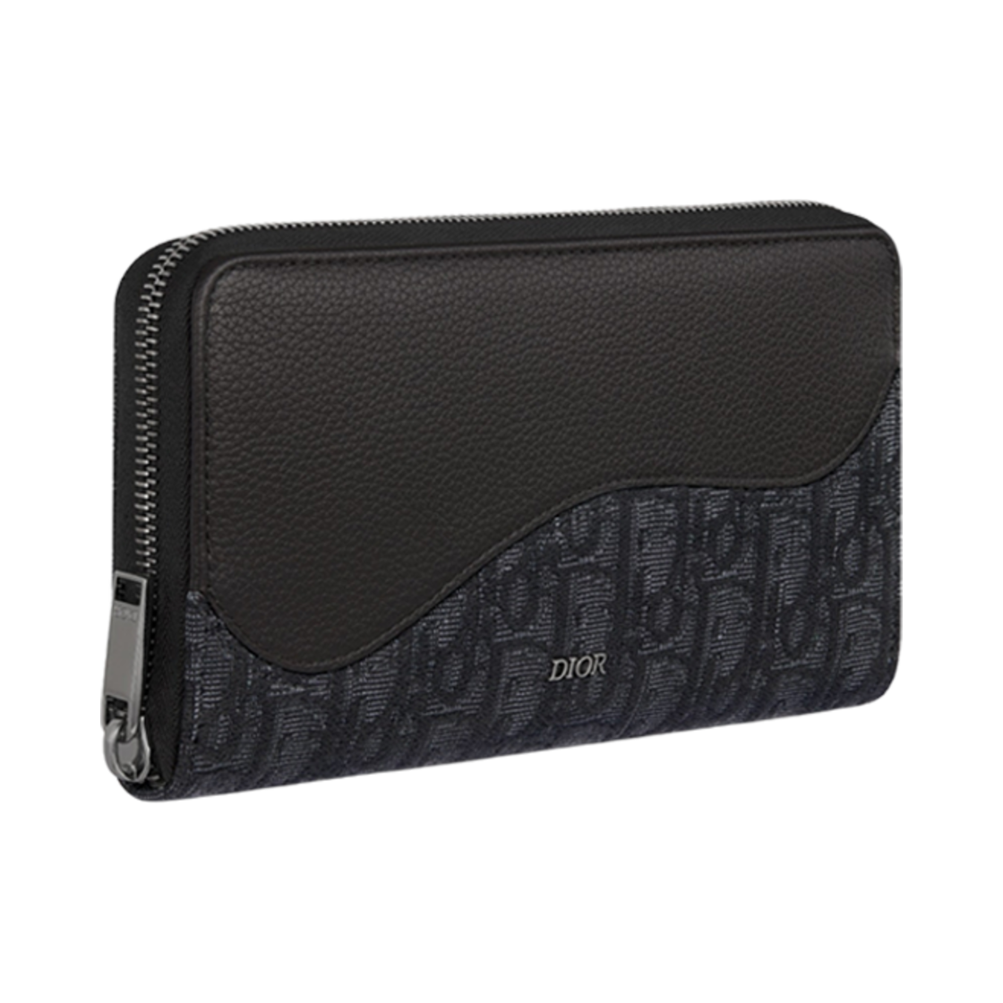 디올 새들 지퍼 롱 지갑 블랙 블랙(Dior Saddle Zipped Long Wallet Black Black) - 2
