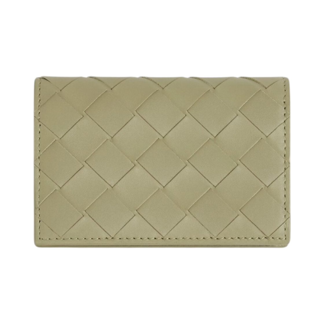 보테가 베네타 인트레치아토 비즈니스 카드 케이스 트래버틴(Bottega Veneta Intrecciato Business Card Case Travertine) - 1
