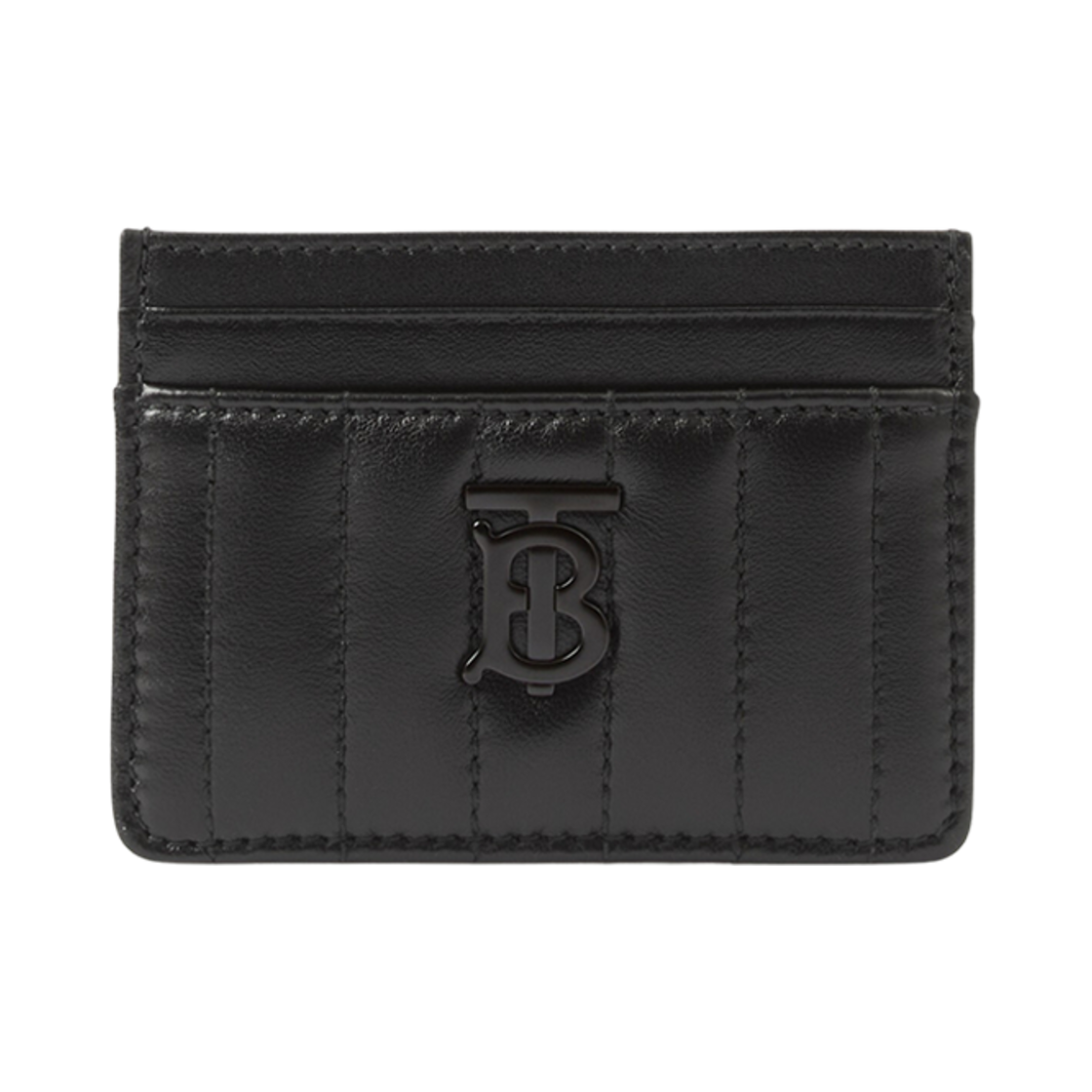8064827 Burberry Quilted Leather Lola Card Case Black Black