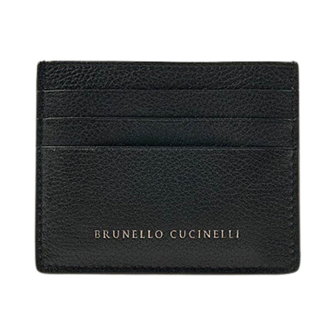 MWEID2713-C101 Brunello Cucinelli Logo Card Case Black