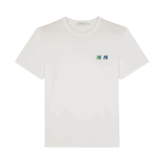 Maison Kitsune Double Monochrome Fox Head Patch Classic T-Shirt White