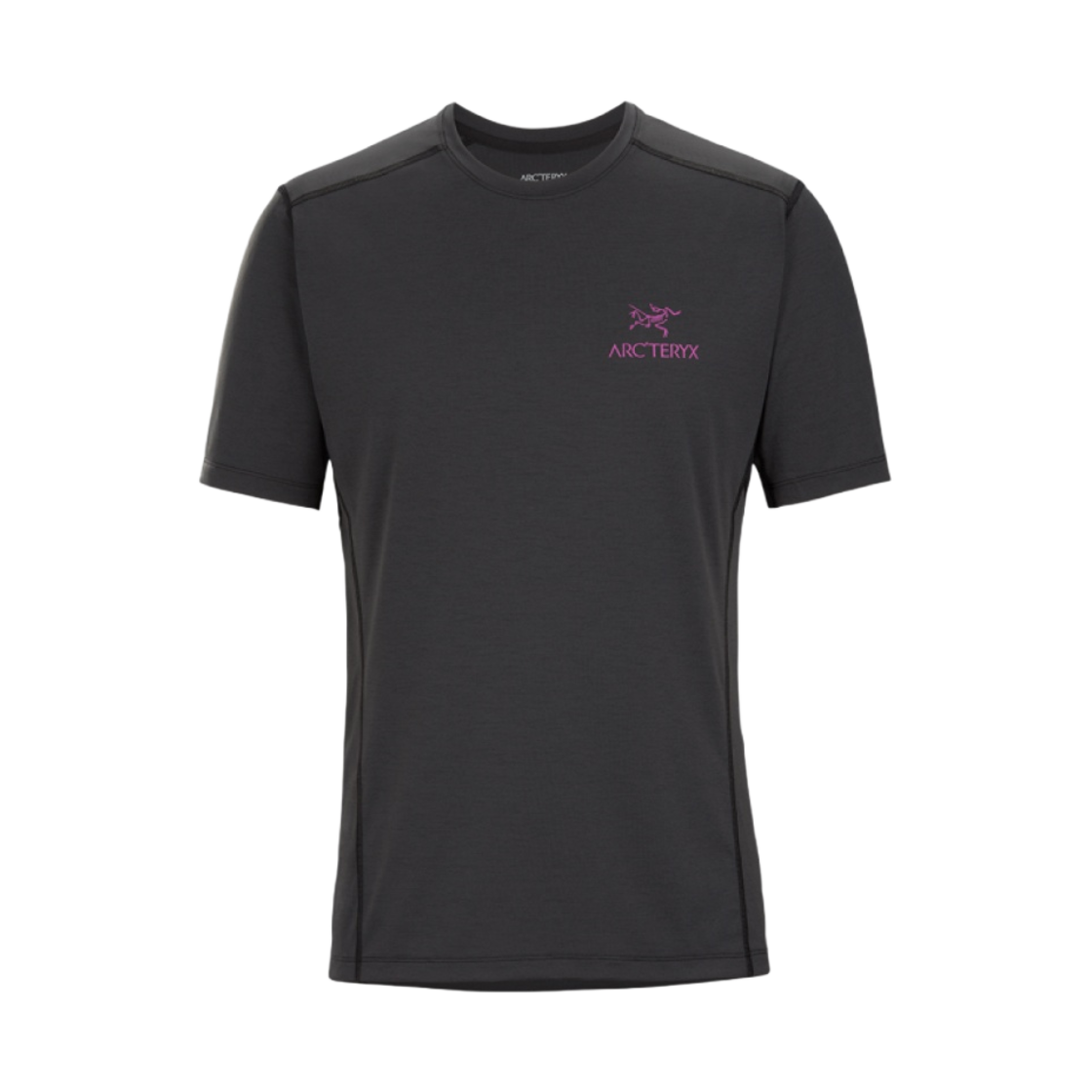 아크테릭스 모투스 아크워드 크루 SS 티셔츠 그루비 블랙 헤더(Arc'teryx Motus Arcword Crew SS T-Shirt Groovie Black Heather)