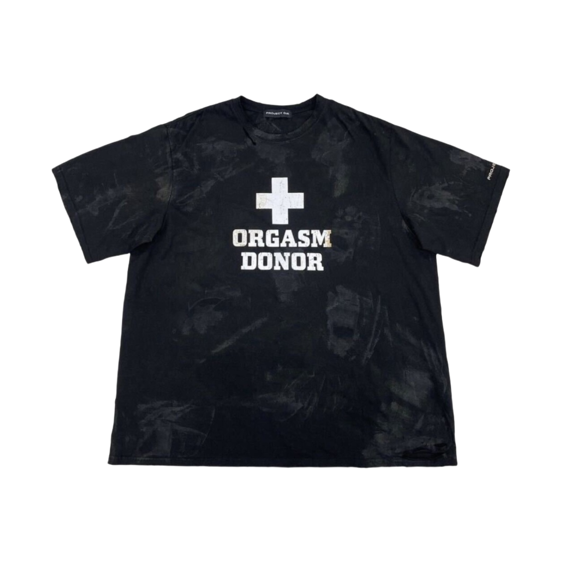 프로젝트 G/R 오르가즘 도너 티셔츠 더티 블랙(Project G/R Orgasm Donor T-Shirt Dirty Black)