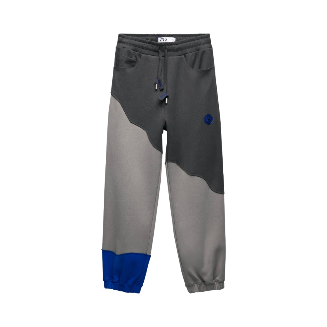 0264/007/898 Zara x Ader Error Patch Jogger Pants Dark Anthracite Grey