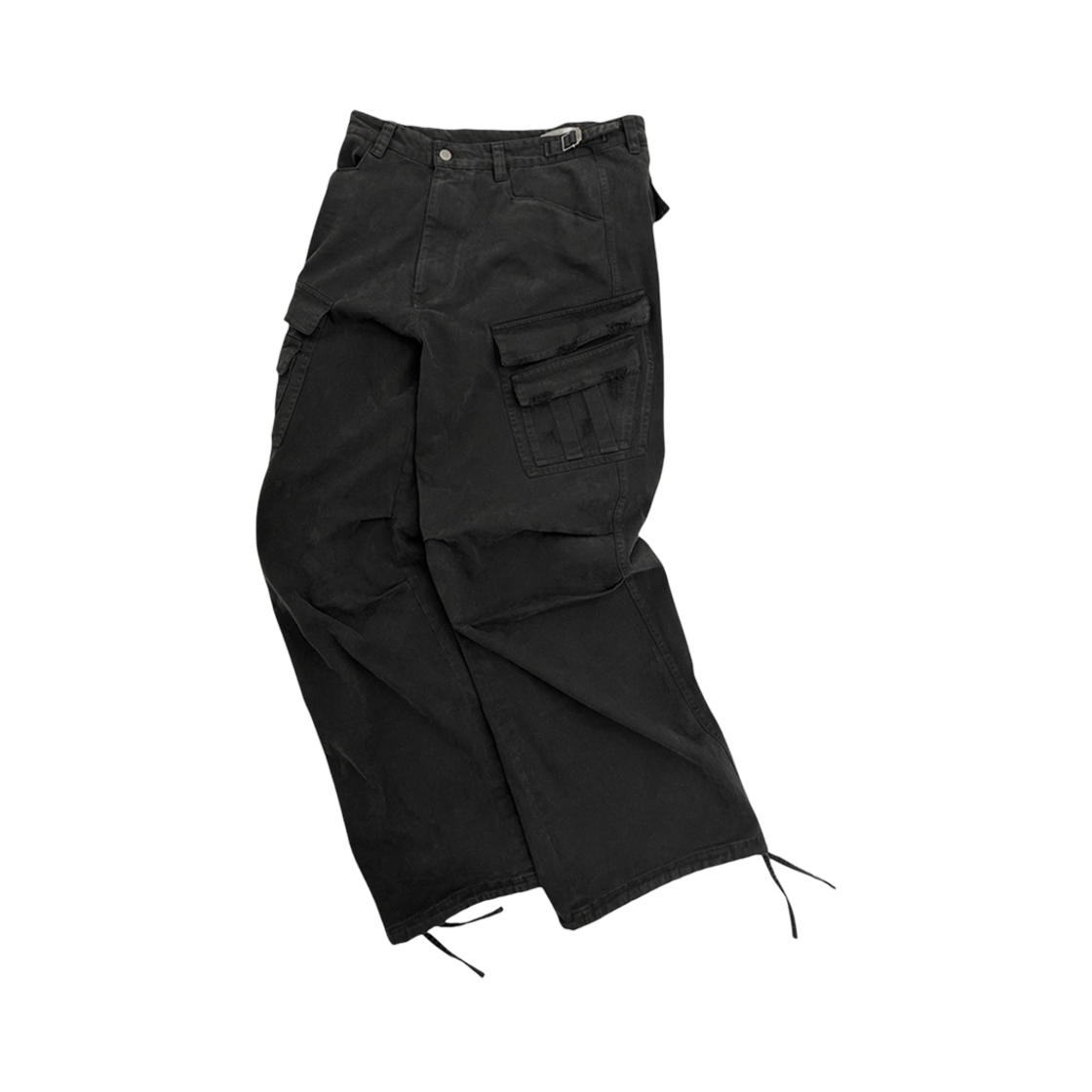 논노드 더블 포켓 카고 팬츠 빈티지 블랙(Nonnod Double Pocket Cargo Pants Vintage Black)