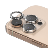 SINJIMORU Metal Frame Ring Camera Lens Protector Tempered Glass iPhone 17 16 15 14 13 12 Mini Plus Pro Max Silver