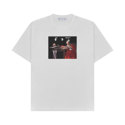 OMAA038R21JER0030125 Off-White Caravaggio Painting Over S/S T-Shirt White