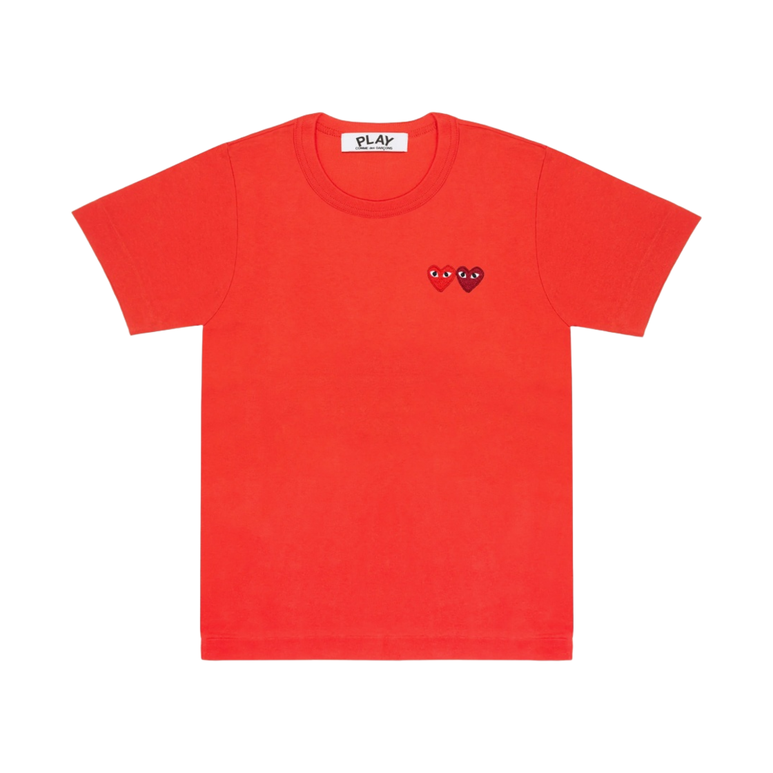 플레이 꼼데가르송 더블 하트 티셔츠 레드(Play Comme des Garcons Double Heart T-Shirt Red) - 1