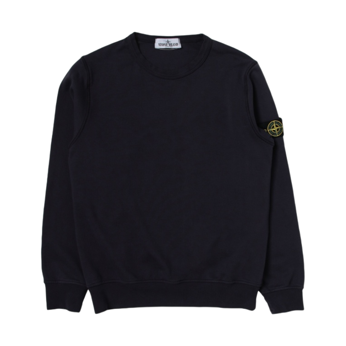 (키즈) 스톤 아일랜드 61340 코튼 플리스 크루넥 스웨트셔츠 잉크 블루 - 23SS((Kids) Stone Island 61340 Cotton Fleece Crewneck Sweatshirt Ink Blue - 23SS)