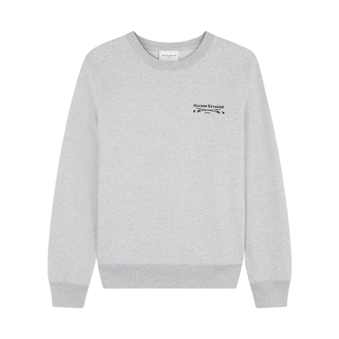 LM00310KM0001-H120 Maison Kitsune Oars Regular Sweatshirt Light Grey Melange