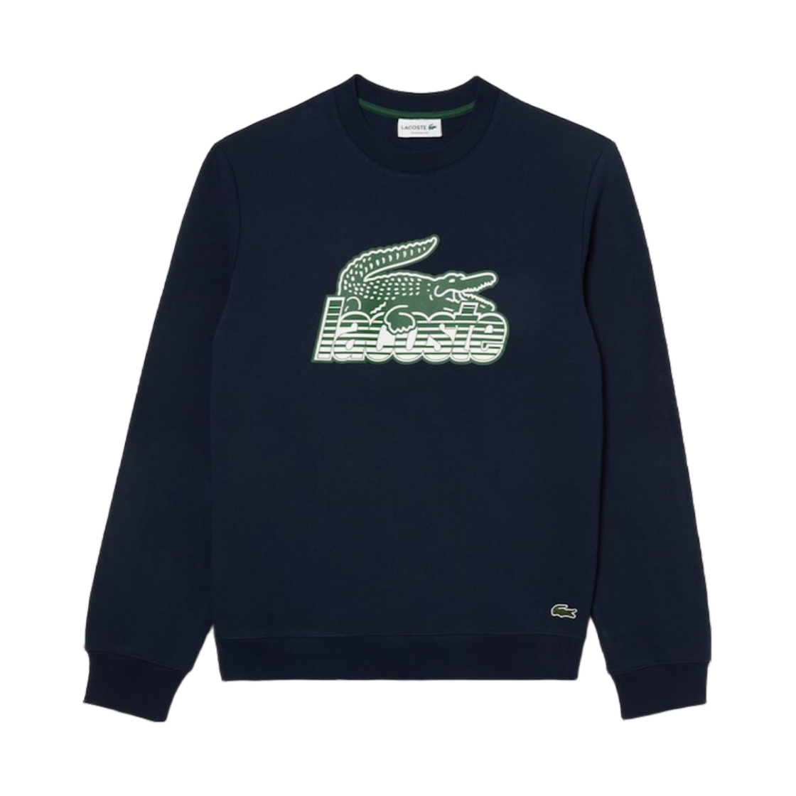 라코스테 라운드넥 플리스 스웨트셔츠 네이비 블루(Lacoste Round Neck Fleece Sweatshirt Navy Blue) - 1