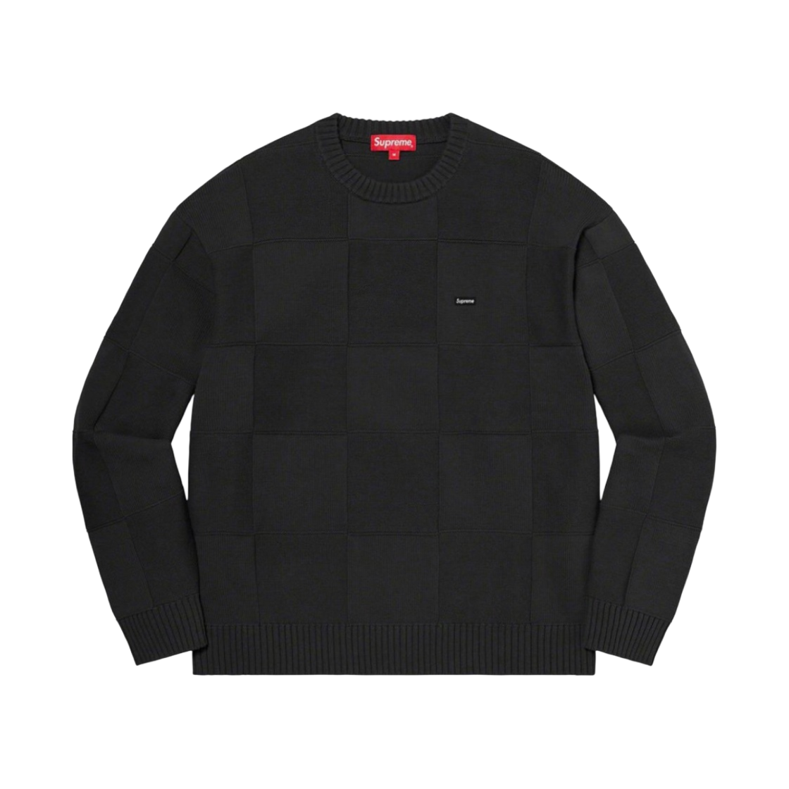 슈프림 토날 체커보드 스몰 박스 스웨터 블랙 - 21SS