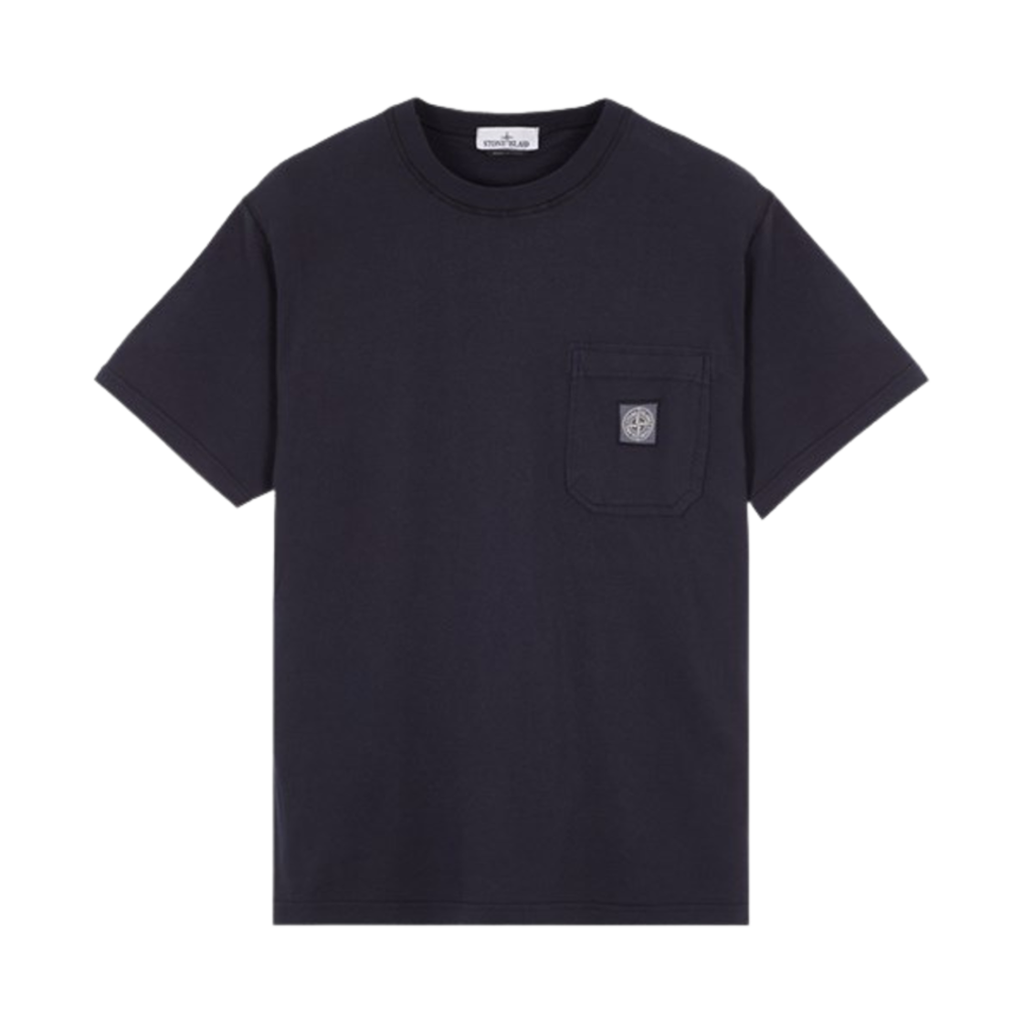801521957-A0020 Stone Island 21957 Fissato Treatment Short Sleeve Organic Cotton T-Shirt Blue - 24SS