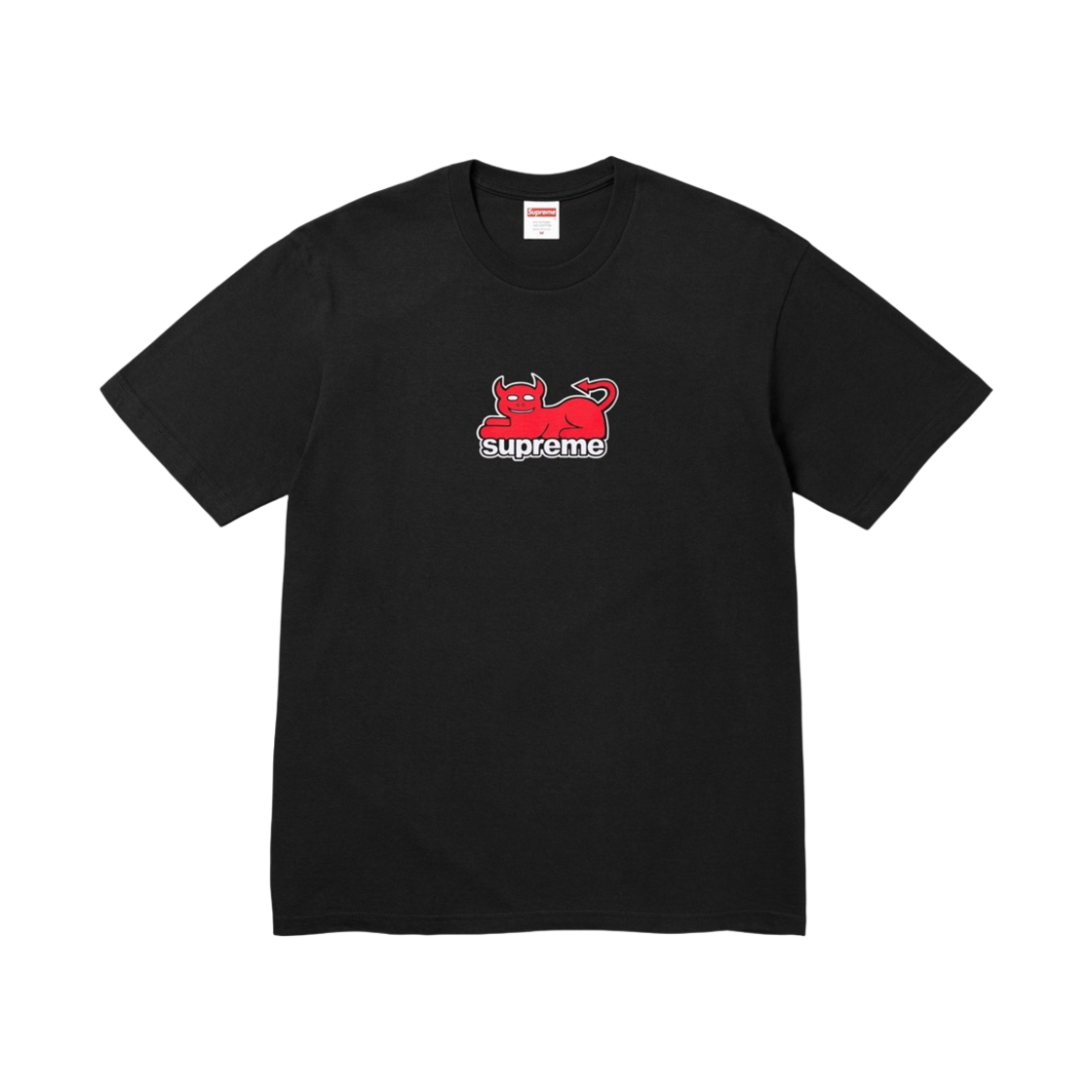 슈프림 x 토이 머신 데빌 캣 티셔츠 블랙 - 24SS
