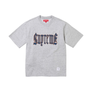 Supreme Old English S/S Top Heather Grey - 24SS