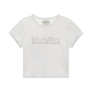 (W) Matin Kim Shade Logo Crop Top White